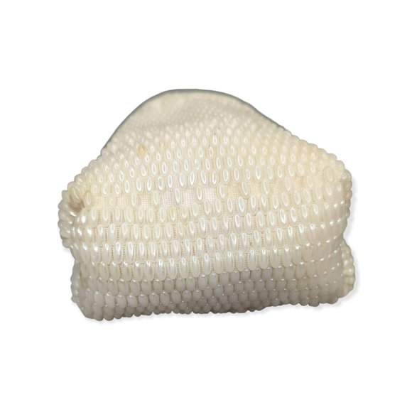 Vintage Beaded Purse with Unique Metal Closure - Picture 4 of 11